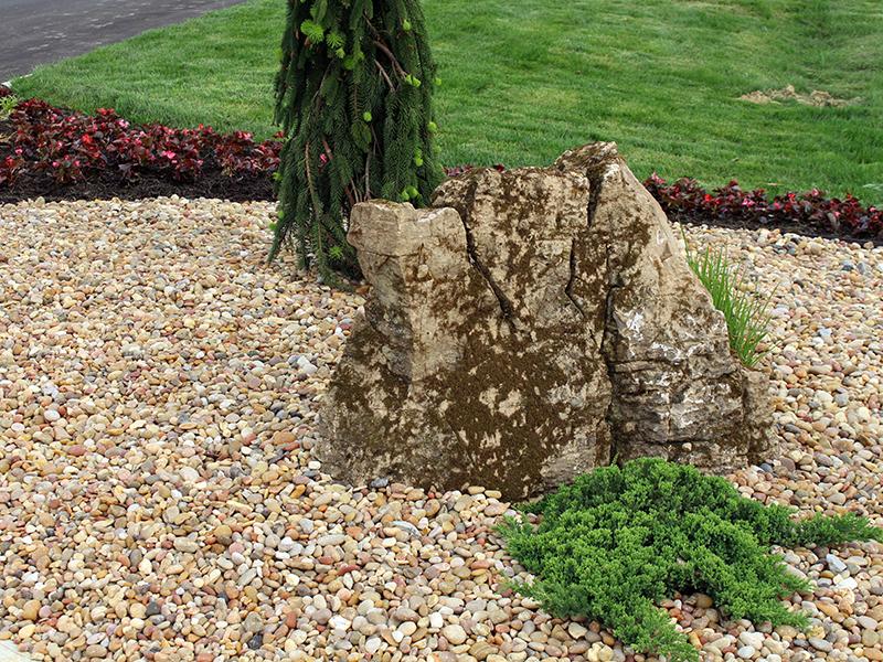 gravel landscaping with decorative rock